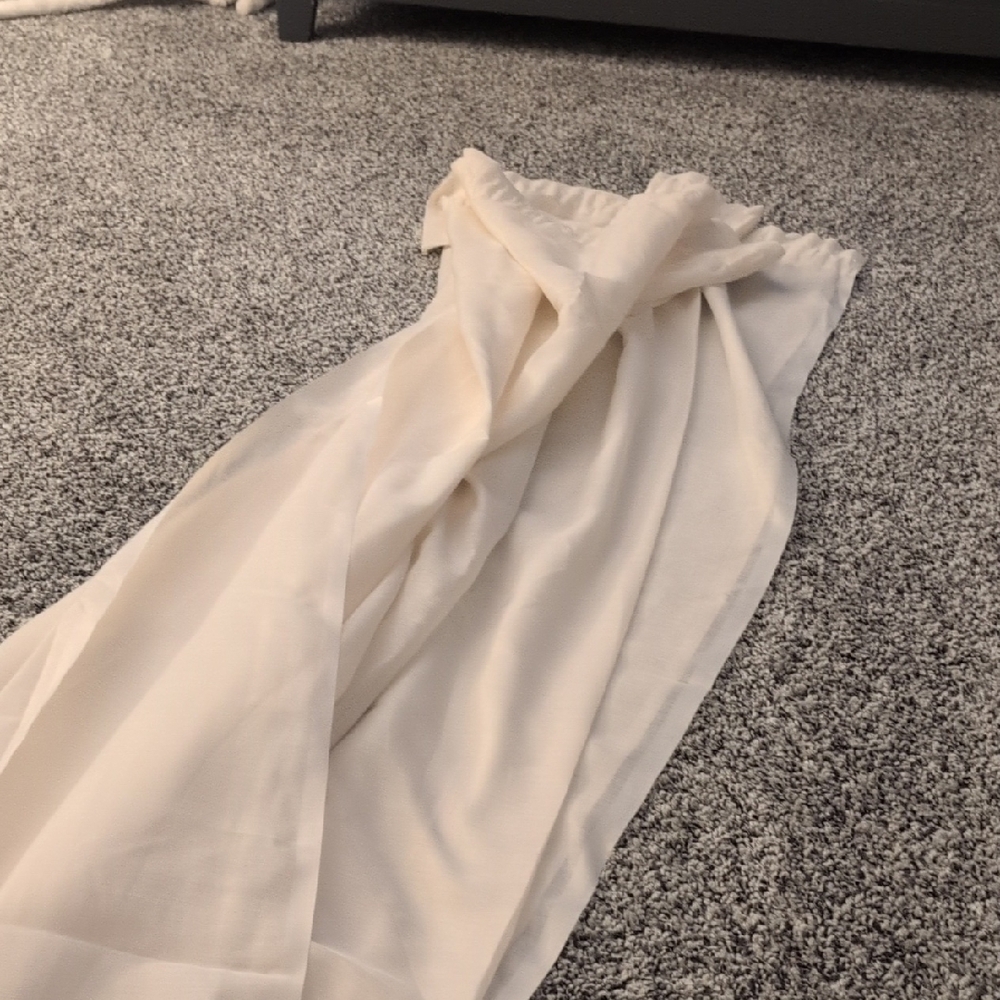 2 Sheer Off White Curtain Panels